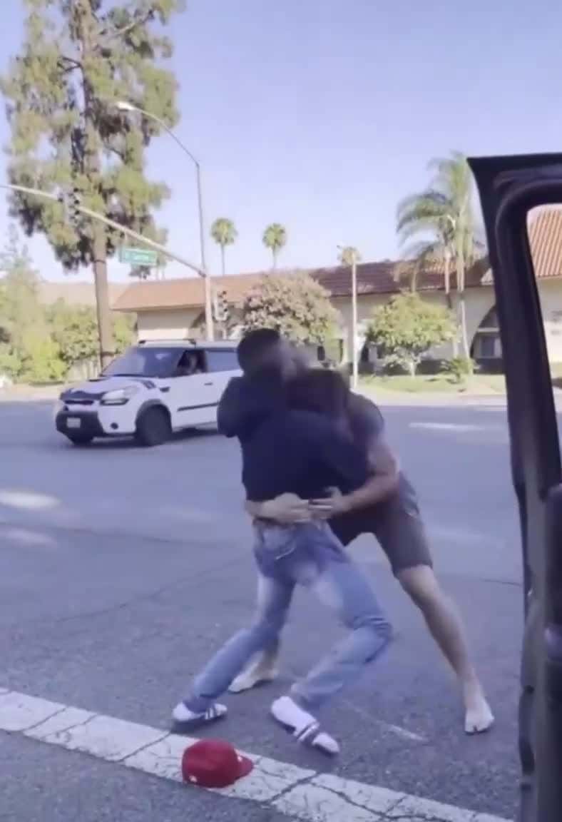 Cover for Dude gets body slammed in street fight and stop all the fight in him.  #fypシ  #fightcam  #fights  #fights  #viral  #😂 explorepage✨  scoopzreels z