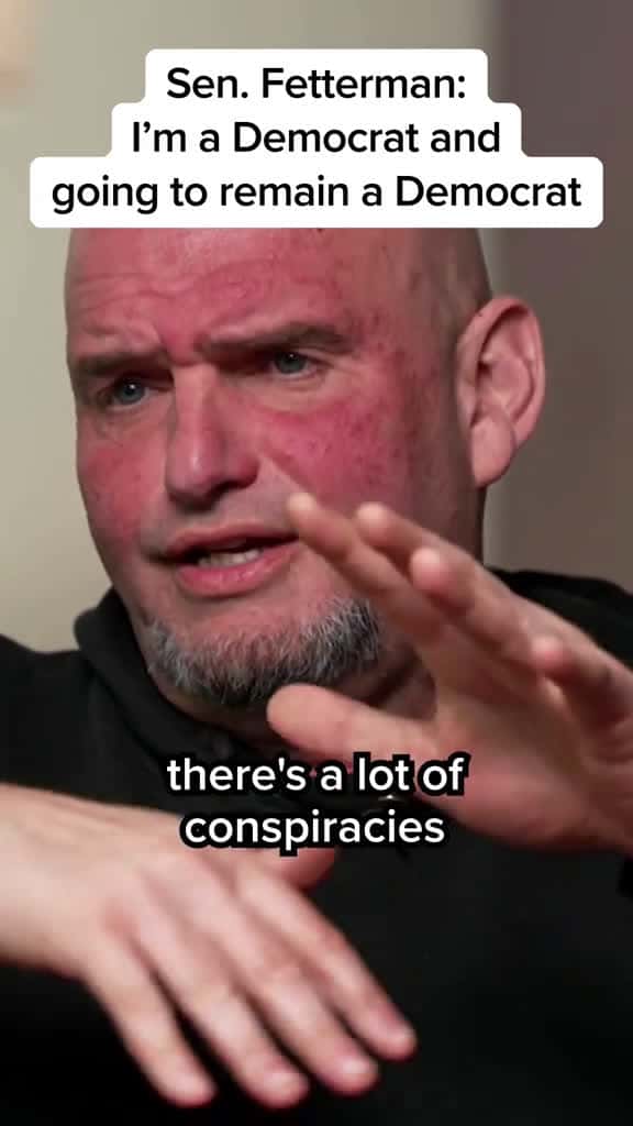 Cover for Sen. John Fetterman sets the record straight on his party affiliation during an interview 38250 #trendingscoopz