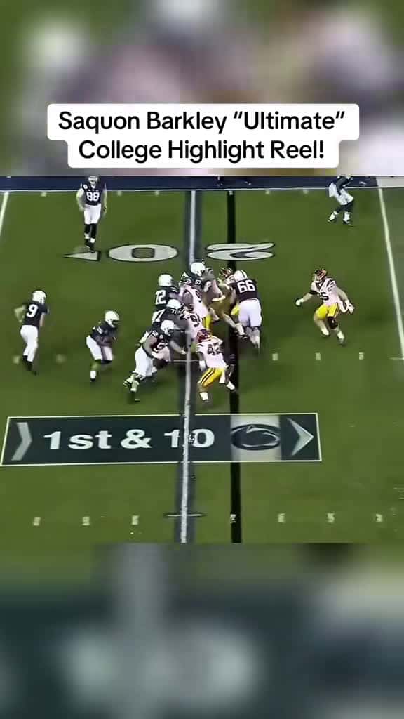 Cover for Saquon Barkley Ultimate College Football Highlight Reel: unreal moves, breakaway runs, pure excitement! 🔥🏈 #CollegeFootball #CFB #Football #SaquonBarkley #HighlightReel