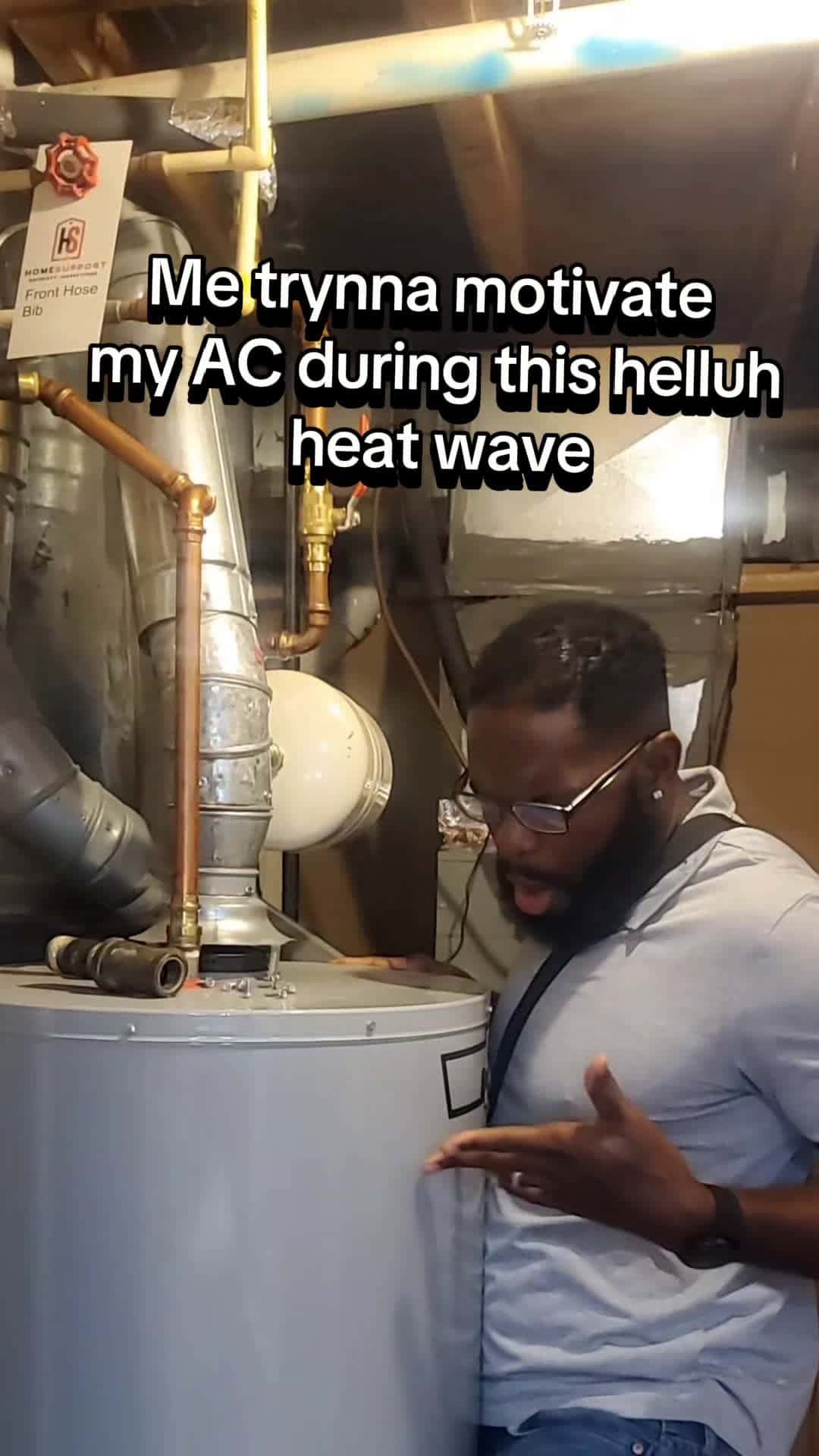 Cover for "Stay strong buddy… you got this 😤 #funnyskits #heatwavehumor #summercomedy #relatablecomedy #viralvideo 