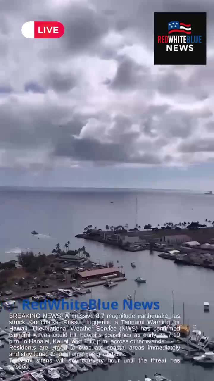 Cover for Tsunami Alert Issued in Hawaii After Kamchatka Earthquake!#TsunamiWarning #HawaiiNews #BreakingNews #Earthquake #HawaiiAlert #NaturalDisaster #TsunamiAlert #Kamchatka #NWS #EmergencyUpdate