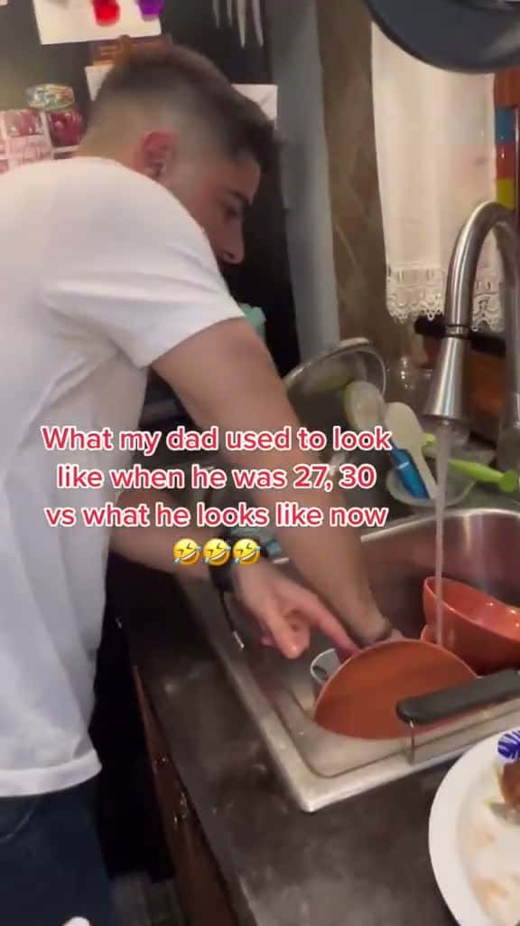 Cover for #OddlySatisfying#CaptureTodaysSky#my dad was so surprised that his 27year old self was washing dishes