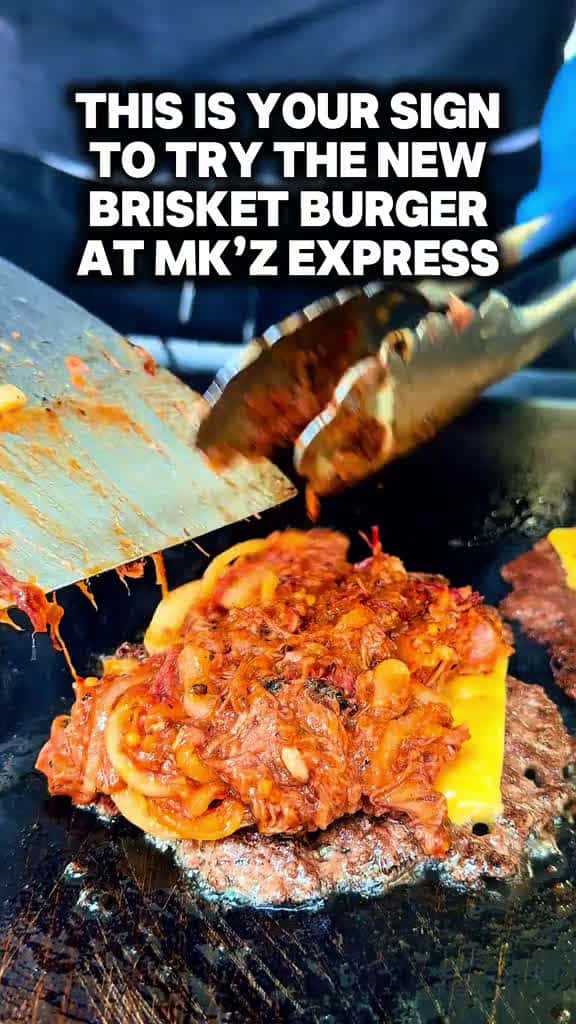 Cover for This is your sign to try Mk z xpress s new juicy brisket burger they based off Byron stree 72822 #us