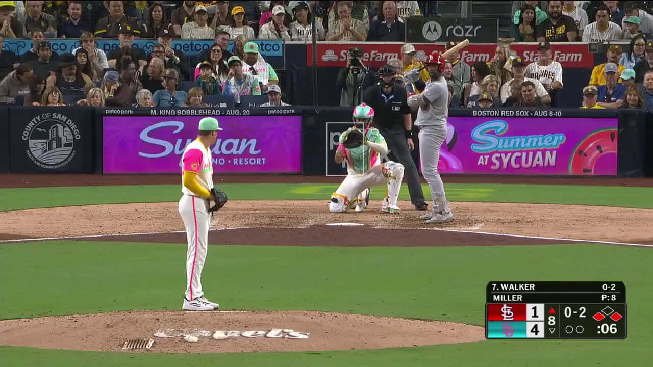 Cover for Mason Miller brings the heat with a 103 MPH strikeout for the Padres! 🔥⚾ #MLB #Baseball #Strikeout #Padres #MasonMiller