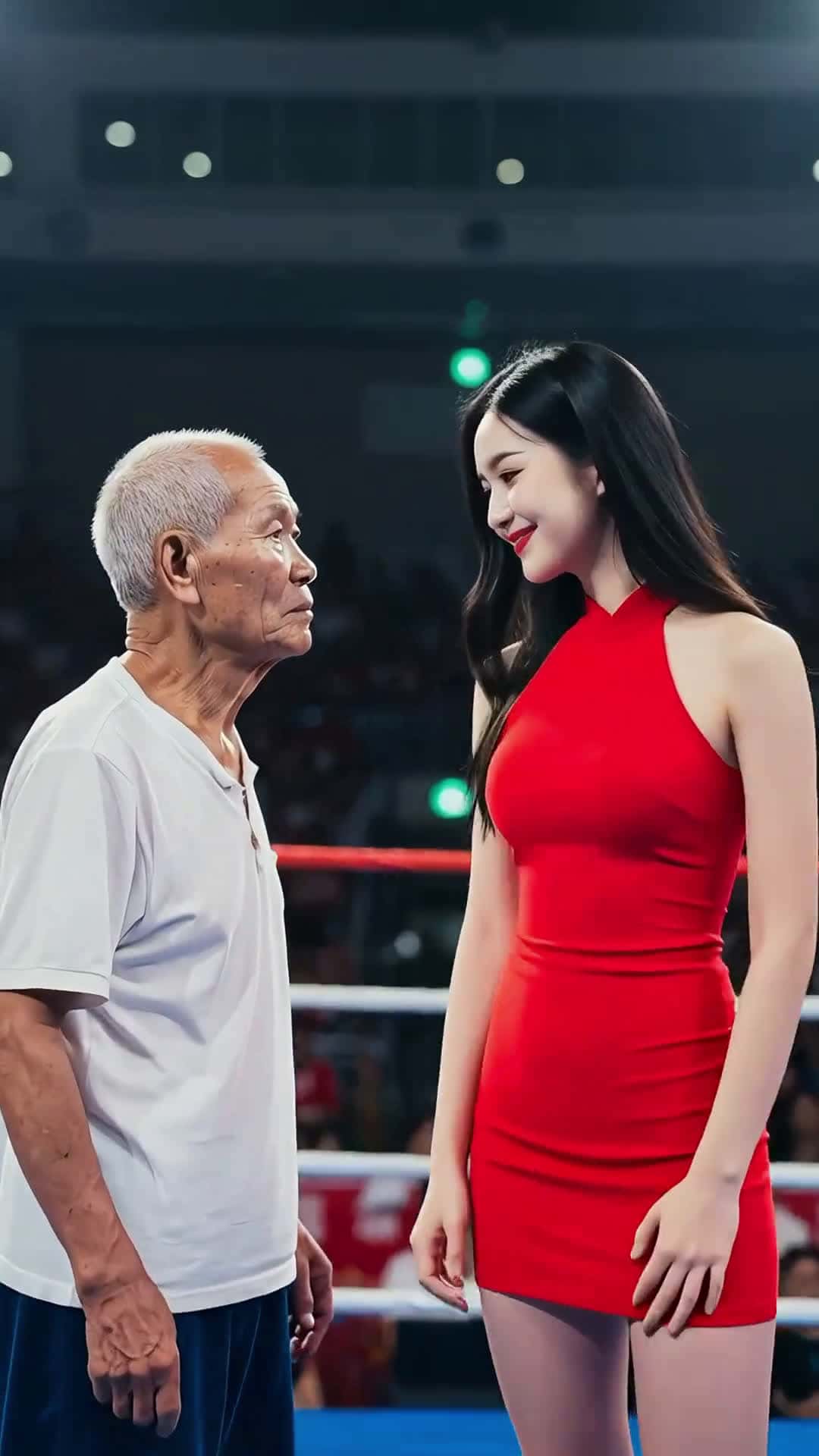 Cover for AI-generated: A beauty uses a honey trap to fool an old man – but he sees through it and knocks her down with one punch! #Fighting #Beauty #LiveAction #Sports #ai