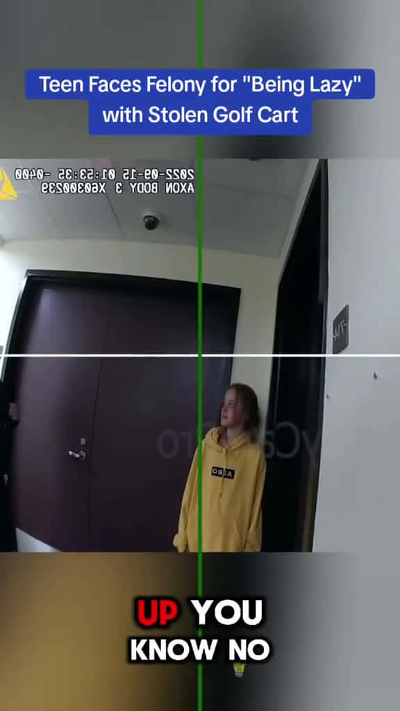 Cover for Teen Faces Felony for Being Lazy with Stolen Golf Cart cops copsoftiktok 17294 #nicevideo