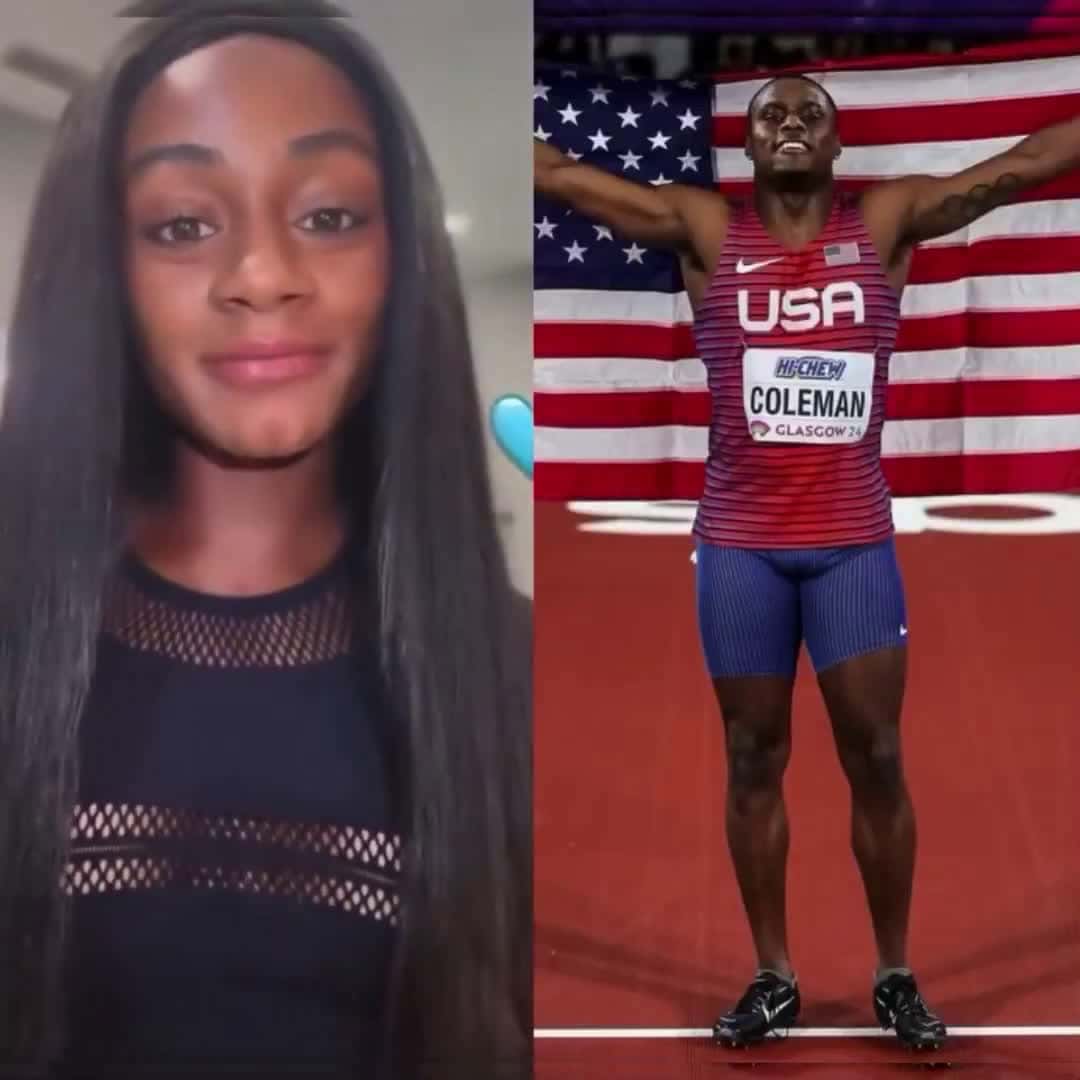 Cover for #FirstVideoChallenge Sha'Carri Richardson takes full accountability after mistakenly beating  up her boyfriend, track star Christian Coleman, at the airport: 'I'm getting help.' #explore #fyp #follow #scoopz