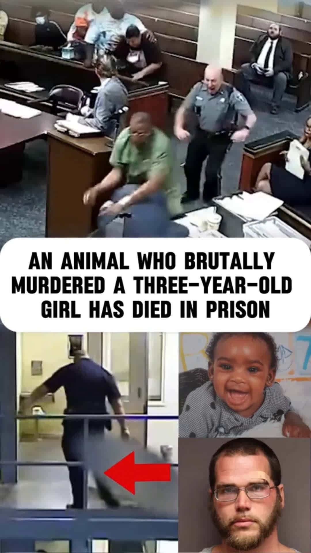 Cover for An animal who brutally murdered a 3 year old girl has died in prison #TrueCrime  #crime  #scoopz  #fyp  #police  #foryou 