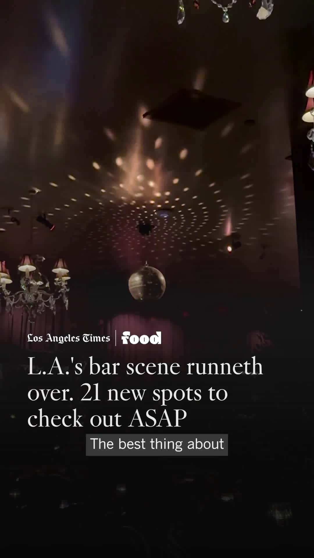 Cover for L.A.'s bar scene runneth over. 21 new spots to check out ASAP
