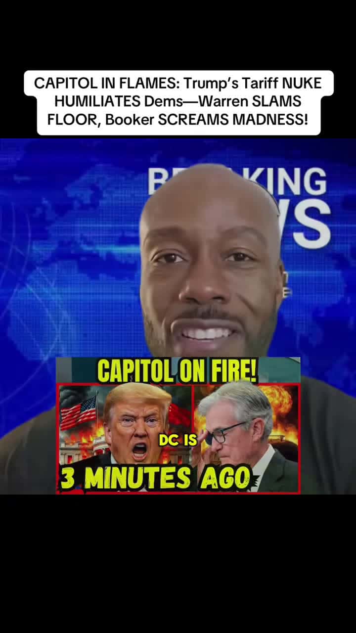 Cover for Trump unveils massive new tariffs on Canada, China & Mexico—Warren and Booker react in dramatic scenes! #Trump #TradeWar #BreakingNews