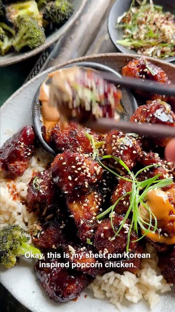 Cover for Homemade Takeout night sheetpanrecipes korean popcorn chicken halfbakedharvest Ea 41291 #shortvideos