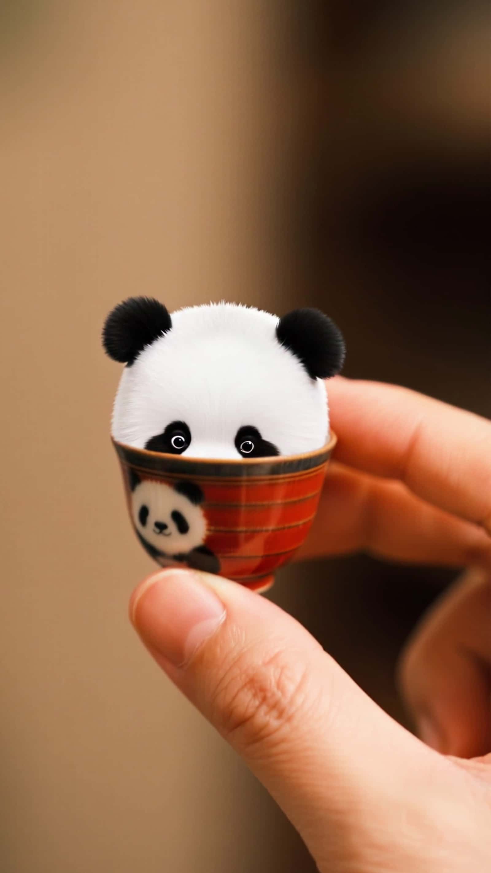 Cover for OMG, this little cutie just popped out of the cup! 🥛🥰 Peeking out with those big eyes—too precious for words! 💖  #ai #animals #cute #healing 