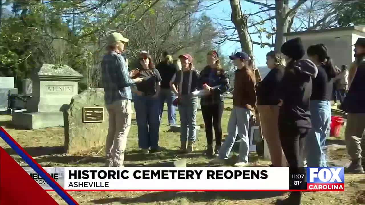Cover for Historic cemetery reopens in Asheville
