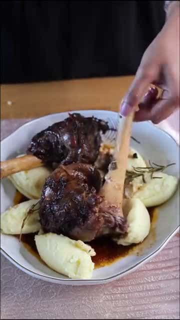 Cover for Slow roasted lamb shanks Dinner for two is served #slowroasted #lambshanks #roasted #asmrfood #lambrecipe