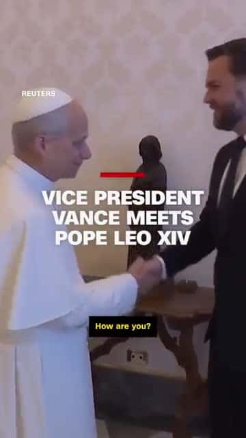 Cover for Vice President Vance meets Pope Leo XIV
