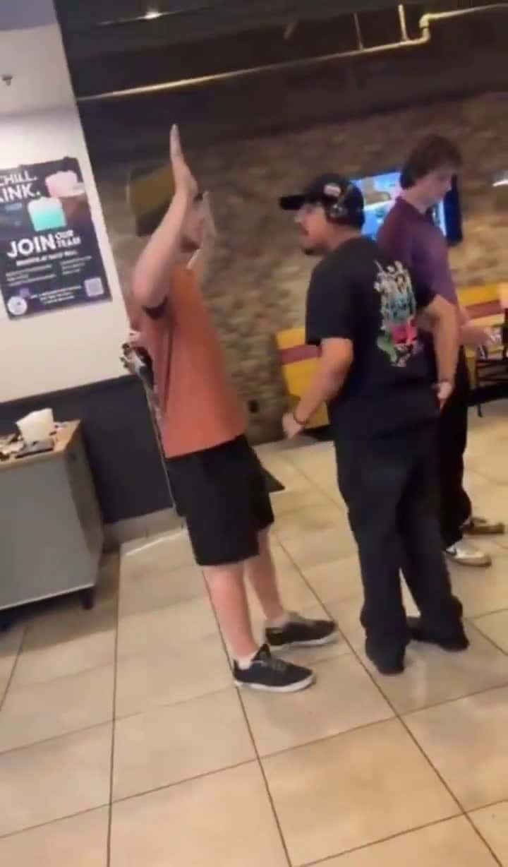 Cover for Employees serving up combos #toofunnytoscroll #fight