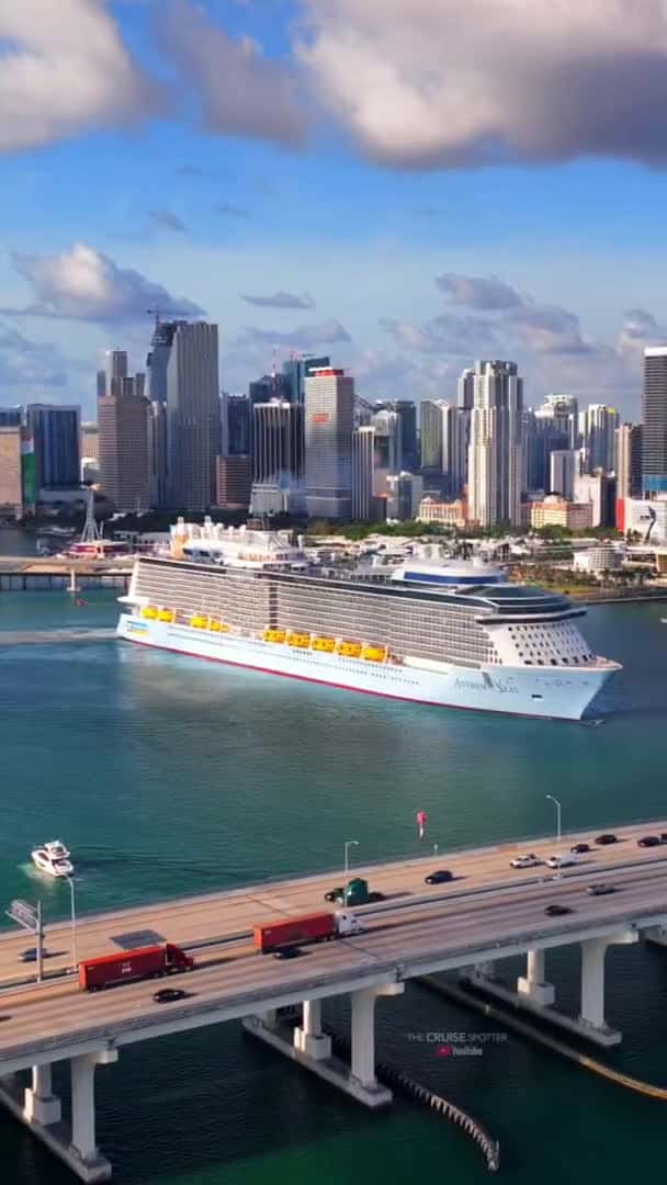 Cover for Anthem of the Seas in Miami #cruise #cruiseship #miami #anthemoftheseas #royalcaribbean #drone