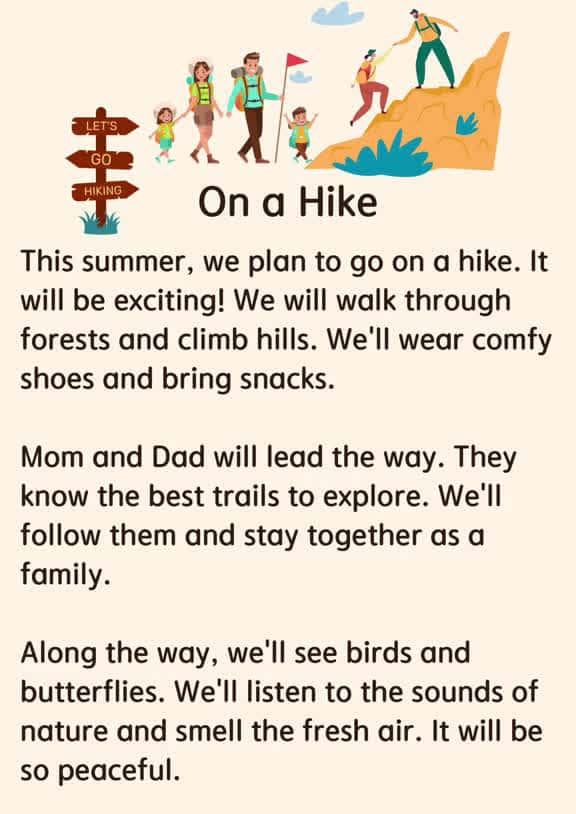 Cover for On a Hike hike Hiking hillclimb mountain hill fyp fory foryoupage english learnen 91627 #american