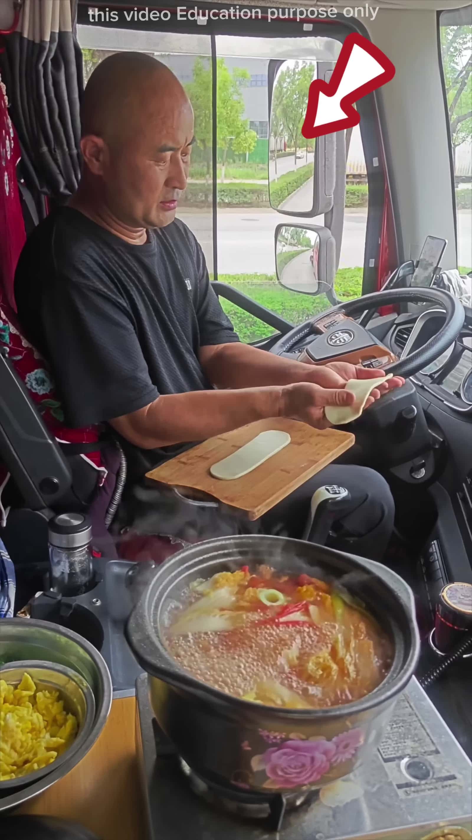 Cover for unbelievable truck driver cook his own food inside TRUCK shortsvideo