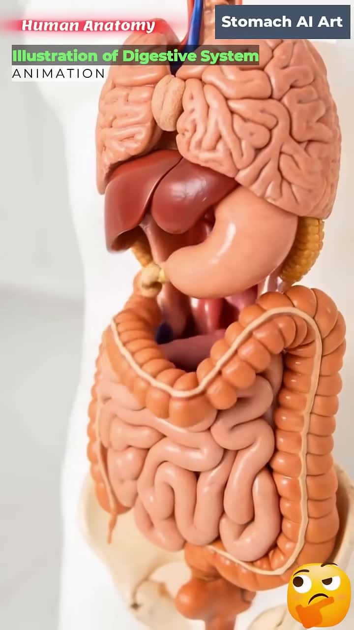Cover for Animation of Digestive System | Stomach AI Art | 03#HumanAnatomy #digestivesystem #stomach #guthealth