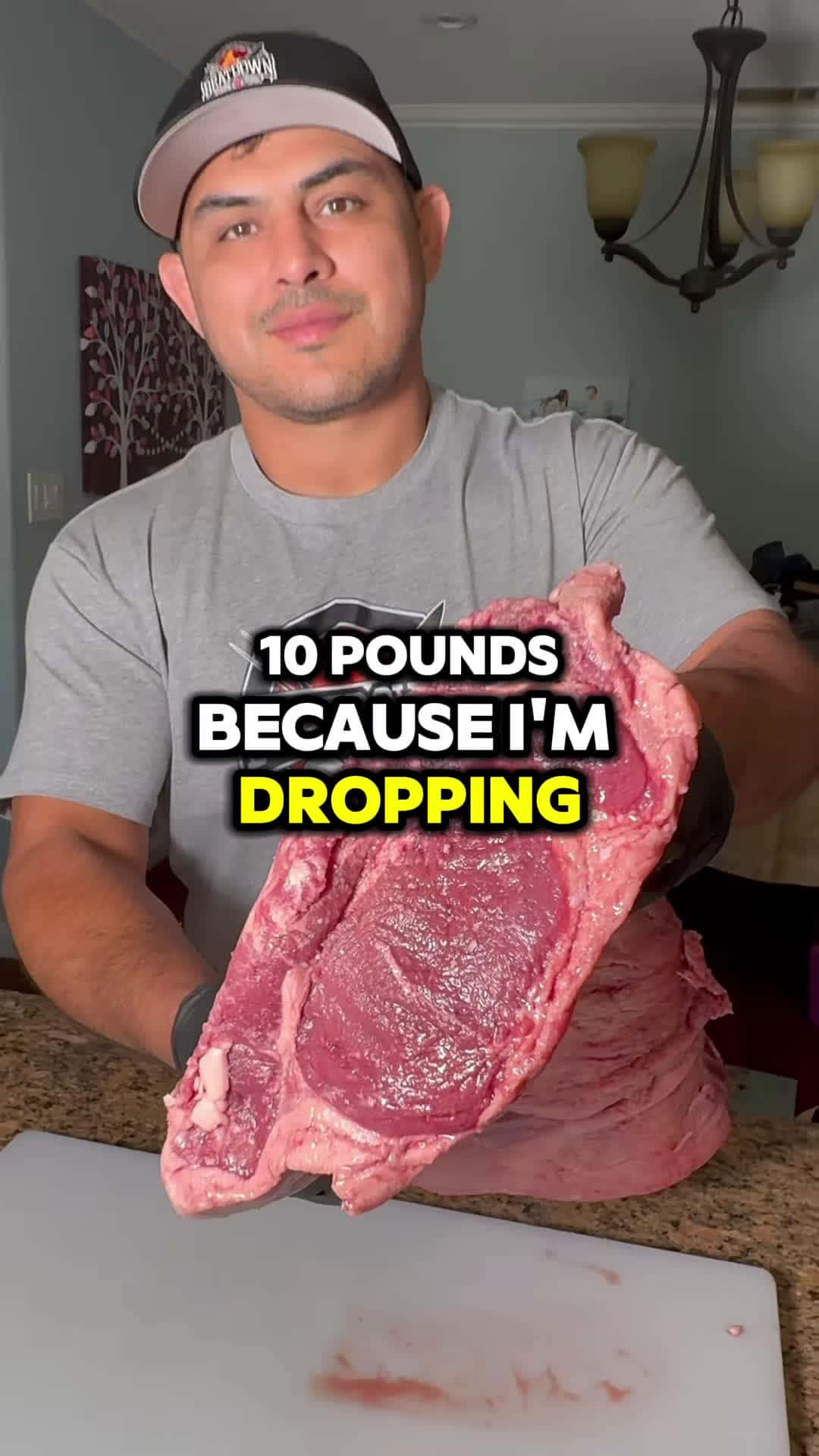 Cover for #OddlySatisfying I need to drop 10 lbs for my next comp… so I butchered this New York roast.Cheaper than meal prep. Better than store-bought steaks.Learn to cut meat…