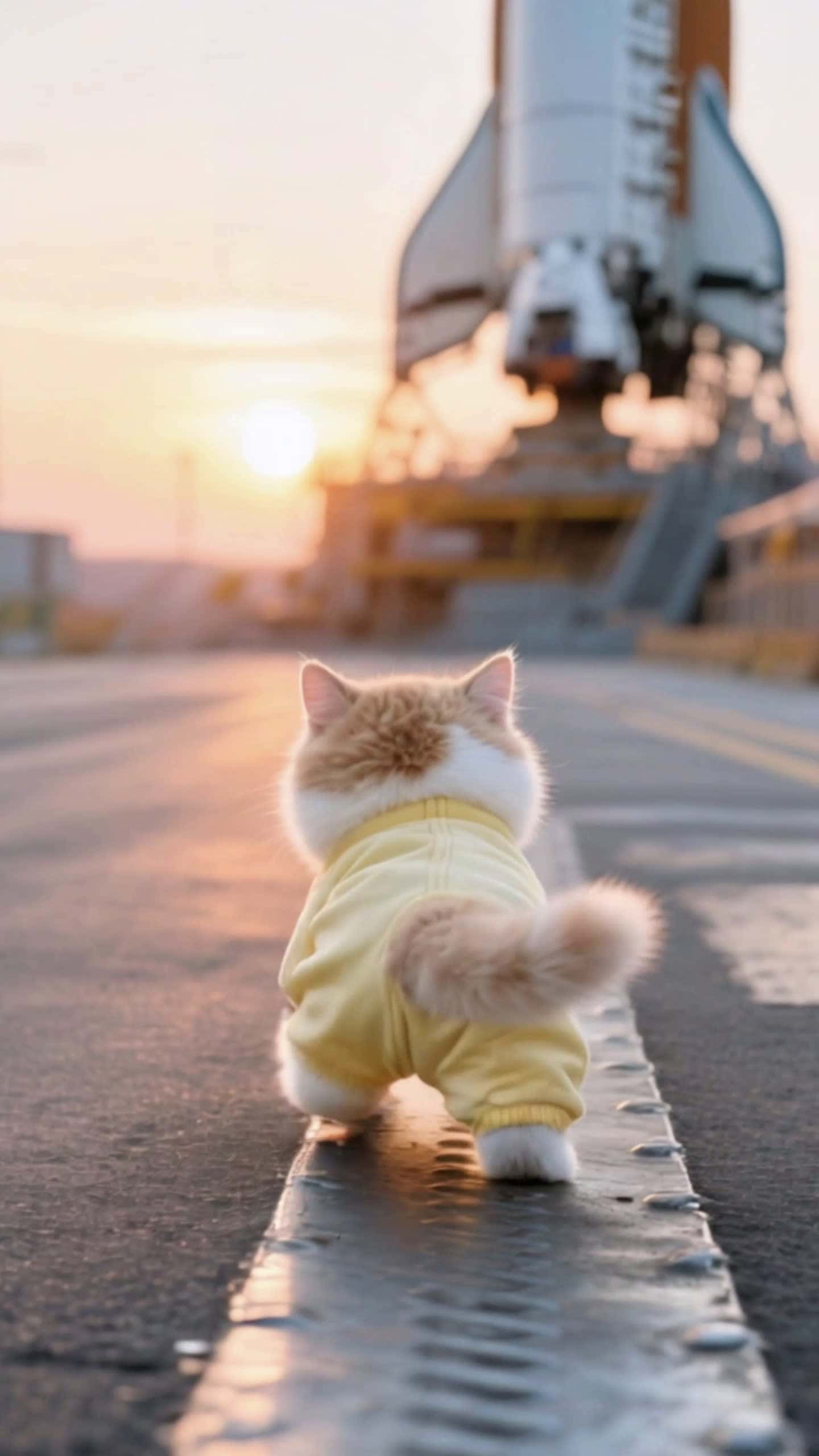 Cover for Kitten astronaut 🐱🚀 #drama #cat #ai #cute 