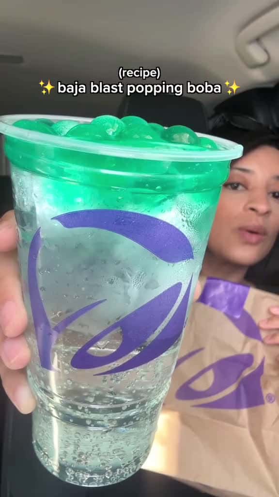 Cover for Taco bell baja blast popping boba recipe w/ @Fruit Riot #fruitriotpartner #tacobell #bajablast #poppingboba #boba created by Sophie Saldana with Sophie Saldana’s original sound
