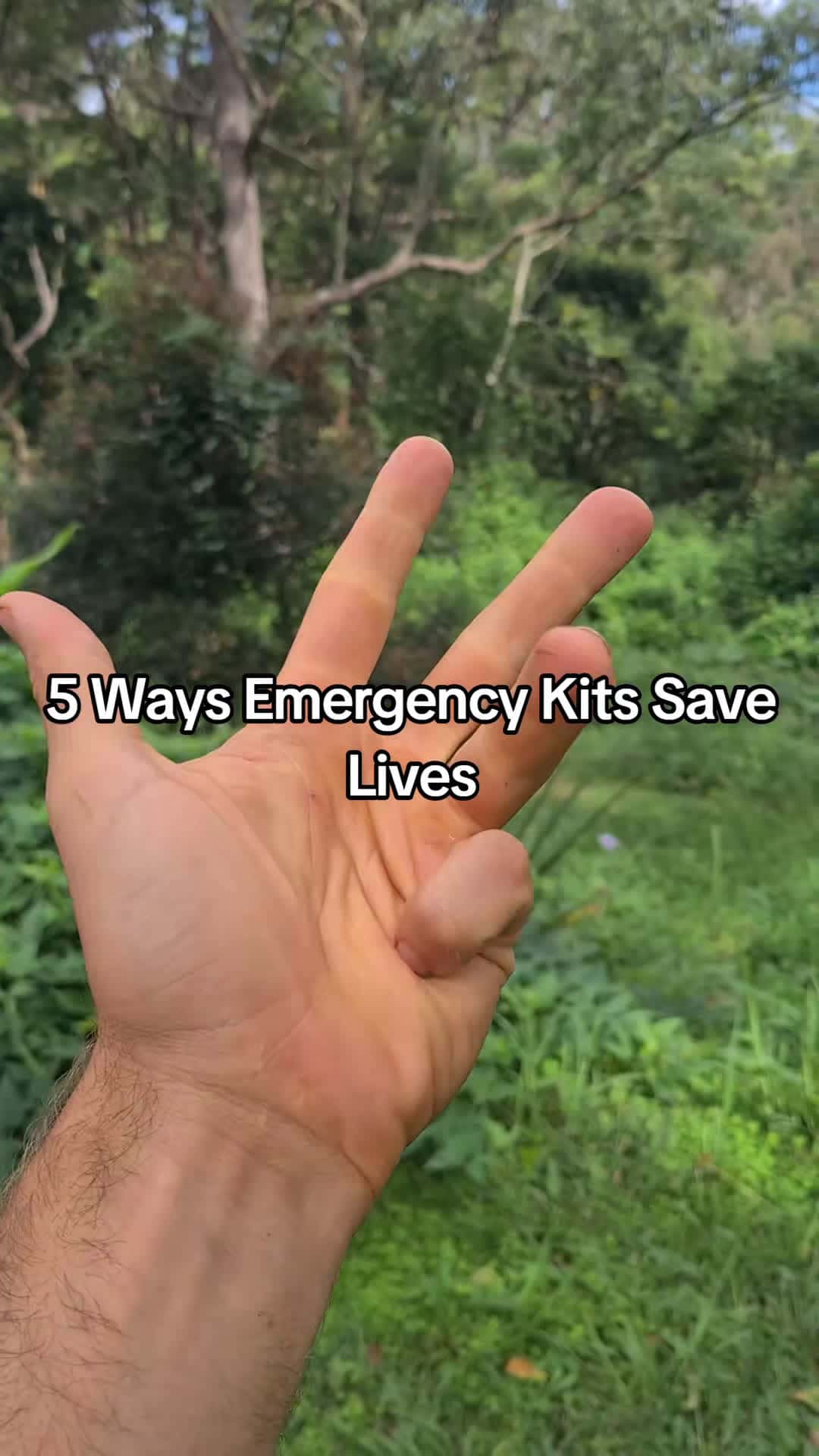 Cover for 5 ways an emergency survival kit will save your life #survivalkit #emergencypreparedness #learnontiktok #emergencykit #bugoutbag #bushcraftsurvivalskills