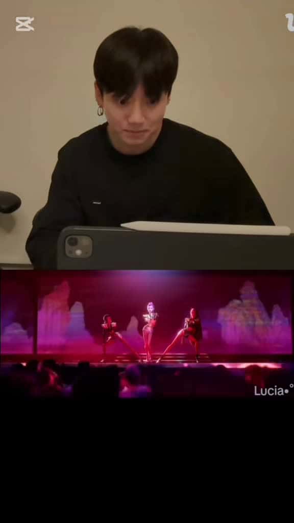 Cover for Jungkook reacts to Kpop Demon Hunters for the first time! 🔥 #Jungkook #KpopDemonHunters #Reaction