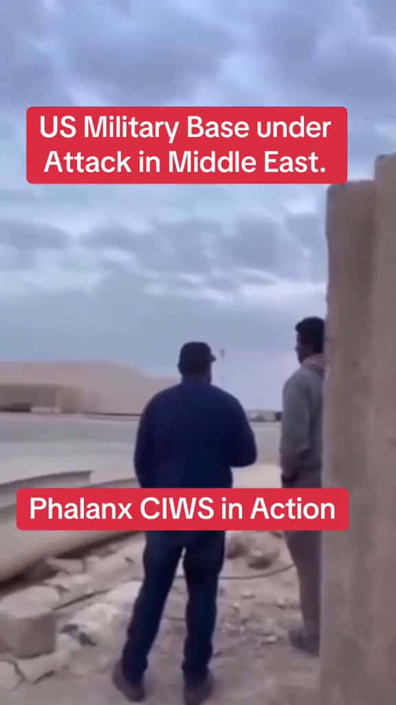 Cover for Phalanx CIWS in action over US Military base in Middle East. #militarytiktoks #militarytiktok #warfootage #combatfootage #war #military #fyp #foryoupagе #militarynews #militaryupdate #warnews #warupdate #usarmy #usarmyinsyria #...