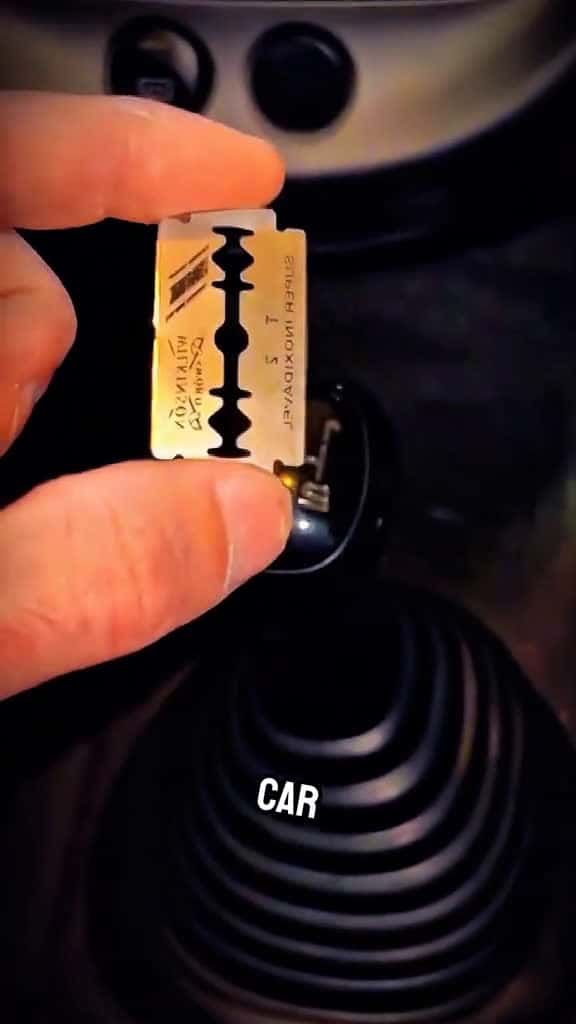 Cover for Put a razor in your car #diy #tools #tips #reels #viral  created by David Solution Fan with David Solution Fan’s original sound