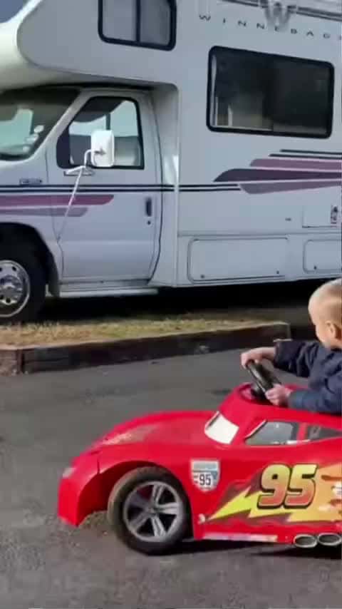 Cover for Drifting around Lightning McQueen ⚡️ #car #drift #powerwheels #sendit #racing #funny #comedy #fast_364 (2)