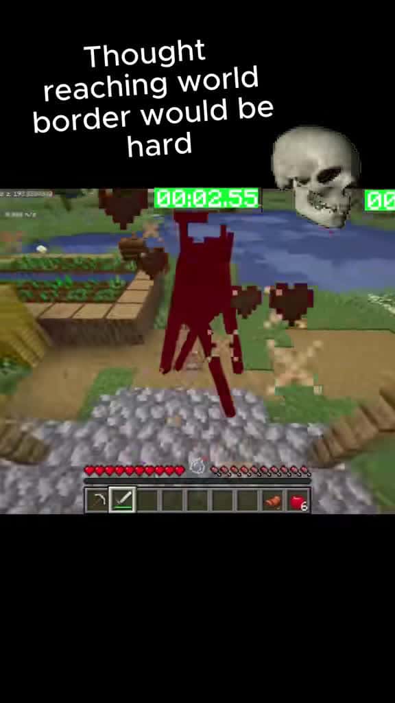 Cover for Reached the Minecraft world border in just 1:27! 😱 #Minecraft #Speedrun #WorldBorder