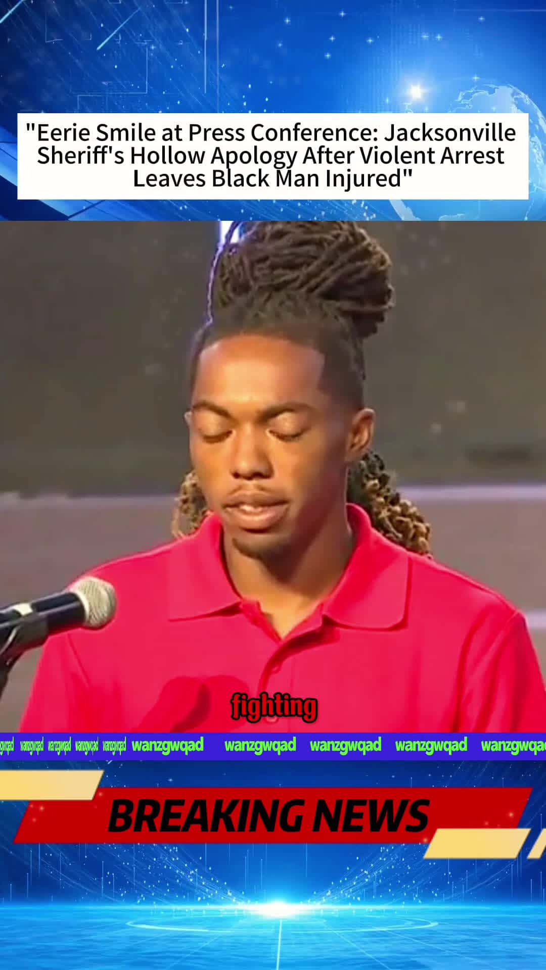 Cover for Eerie Smile at Press Conference: Jacksonville Sheriff's Hollow Apology After Violent Arrest Leaves Black Man Injured #TrueCrime