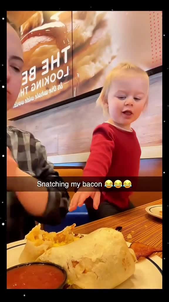 Cover for Snatching my bacon #FunniestVideoOnMyPhone