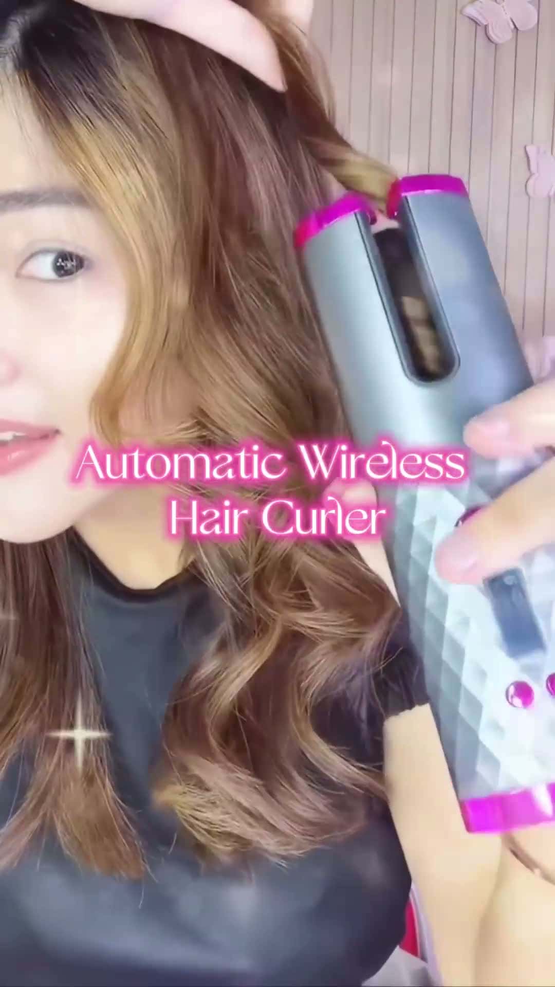 Cover for It curls my hair without me doing anything 😭🔥 Link in bio!#beautygadgets #curlhack #wirelesscurler