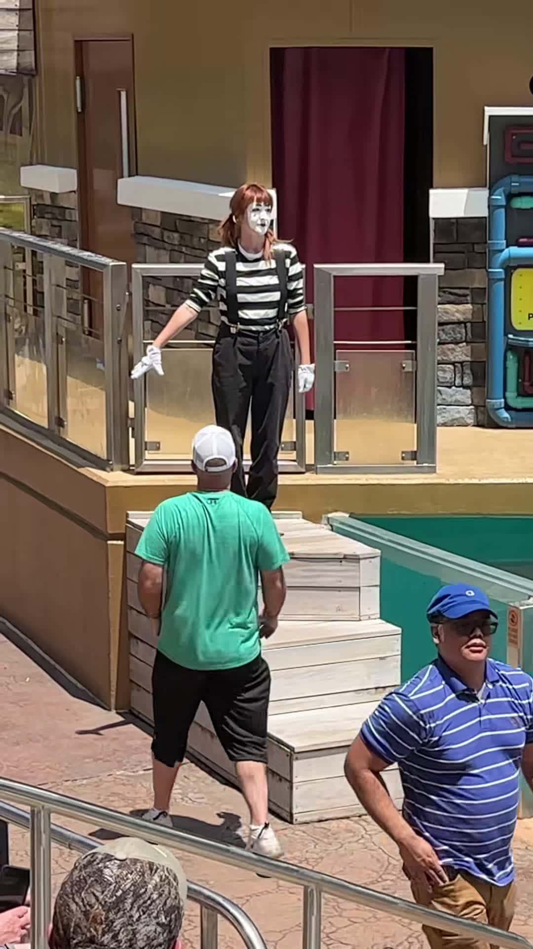 Cover for #FirstVideoChallenge Megan the Mime. Seaworld Orlando Mimes. Top Funny Moments