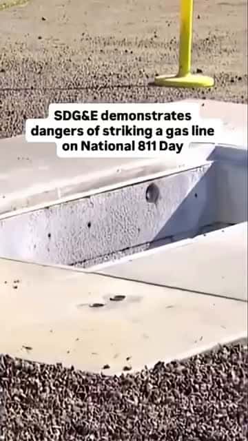 Cover for SDGE&E demonstrates dangers of striking a gas line on National 811 Day