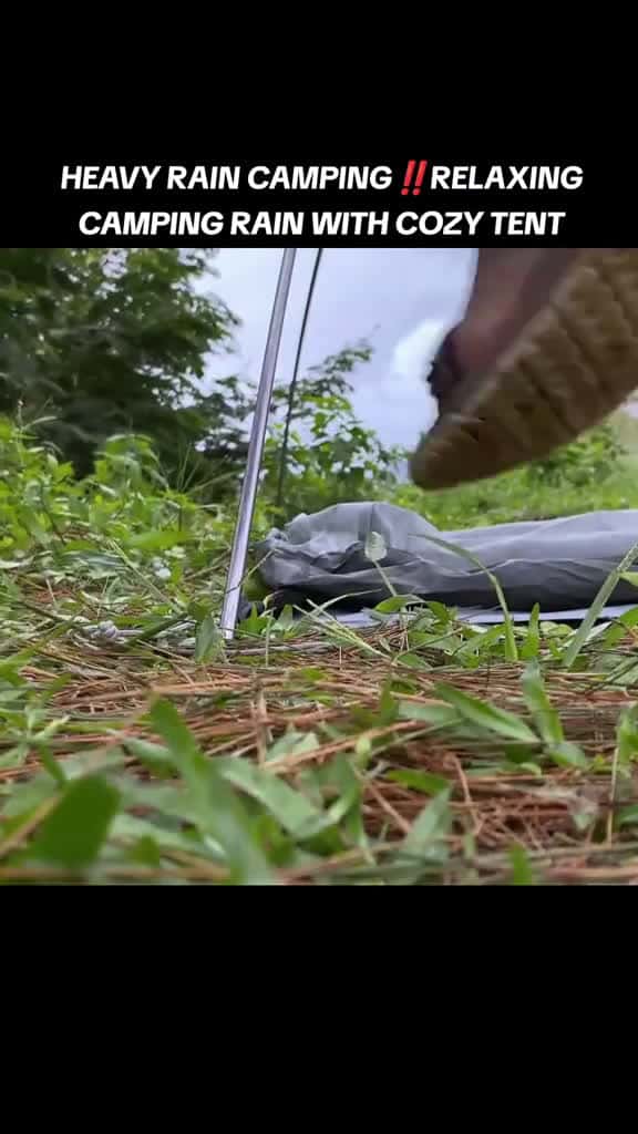 Cover for HEAVY RAIN CAMPING RELAXING CAMPING RAIN WITH COZY TENT rain 1mviews tent solocamping surv 45983 #shortvideos