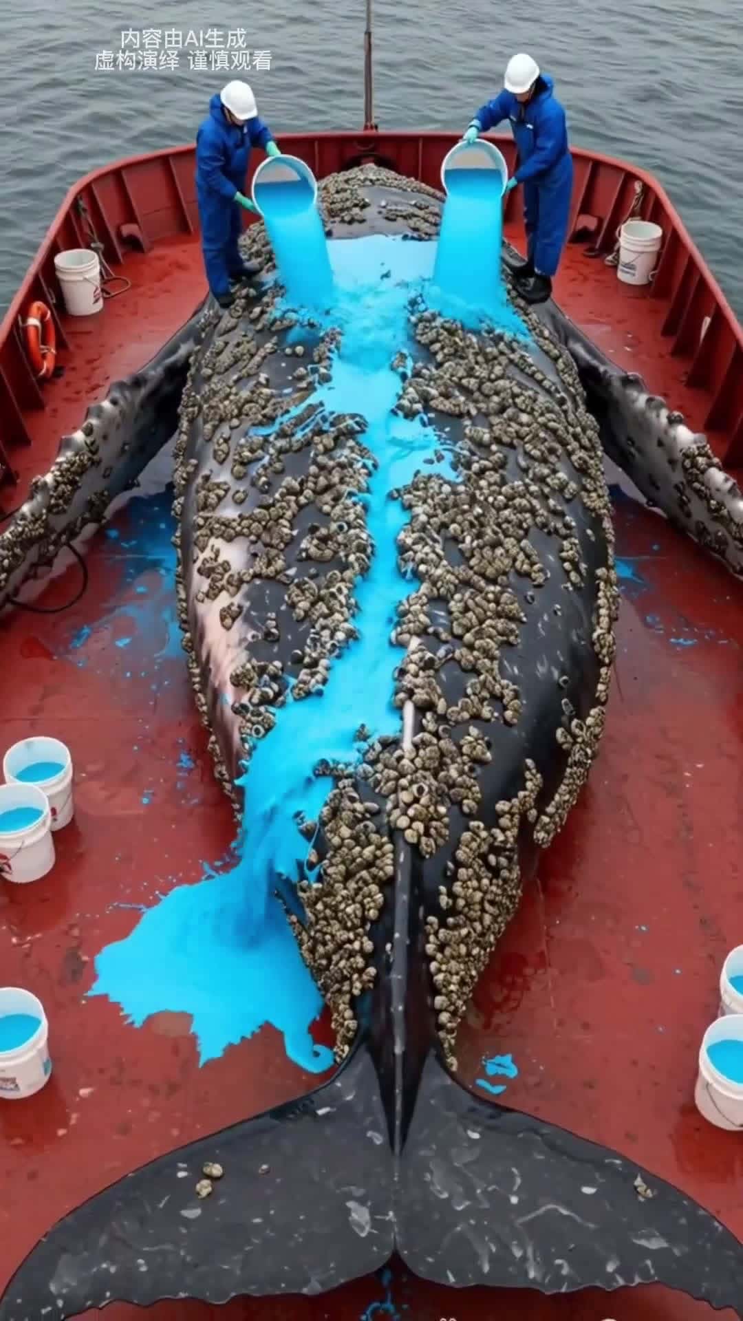 Cover for AI Whale Barnacle Cleaning - So Satisfying! #MarineBiologyLove#OceanCreatureCare#SatisfyingContent#WildlifeProtection#CleaningTherapy