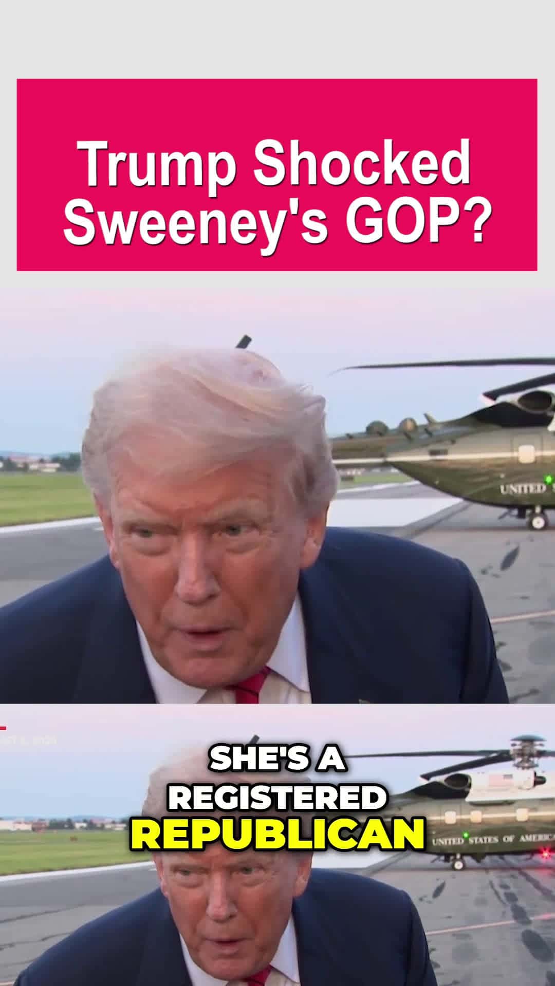 Cover for Trump Finds Out In Real-Time That Sydney Sweeney Is A Registered Republican
