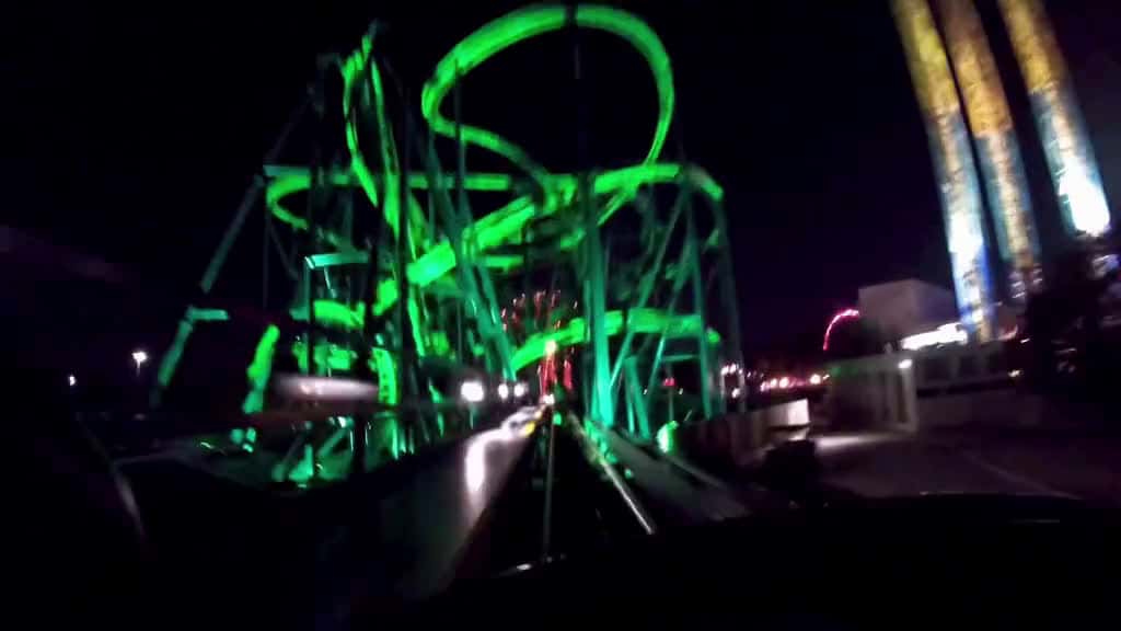 Cover for A spaghetti bowl at night is amazing  (Poltergeist 🏚️) #poltergeist #rollercoaster #sixflags #sanantonio #texas #themepark #travel #pov #fun #night #intense #extremethrills  created by Extreme Thrills with Extreme Thrills’s ori...
