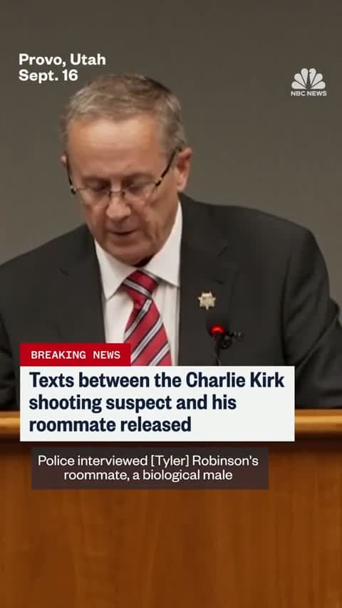 cover for Utah officials reveal chilling texts between Charlie Kirk suspect and roommate right after the shooting 🕵️‍♂️ #BreakingNews #CharlieKirk #Utah #CrimeUpdate
