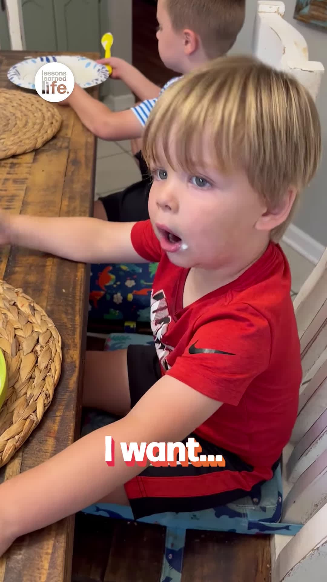 cover for #TooFunnyToScroll How my son asks for whipped cream