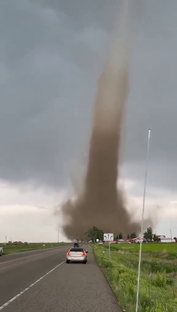 cover for Unbelievable footage of a massive tornado just steps away! 🌪️ #tornado #storm #severeweather