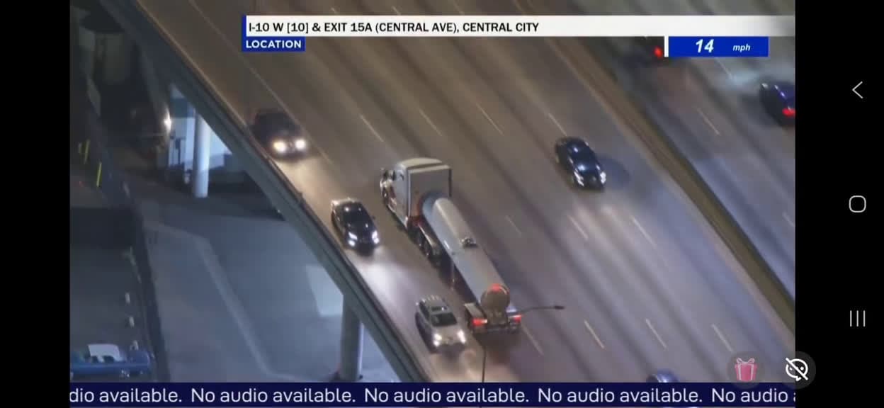 cover for Two armed suspects carjacked multiple vehicles, including a semi-truck, triggering a high-speed chase through Los Angeles before escaping 🚨 #DTLA #LosAngeles #PoliceChase #Carjacking #BreakingNews