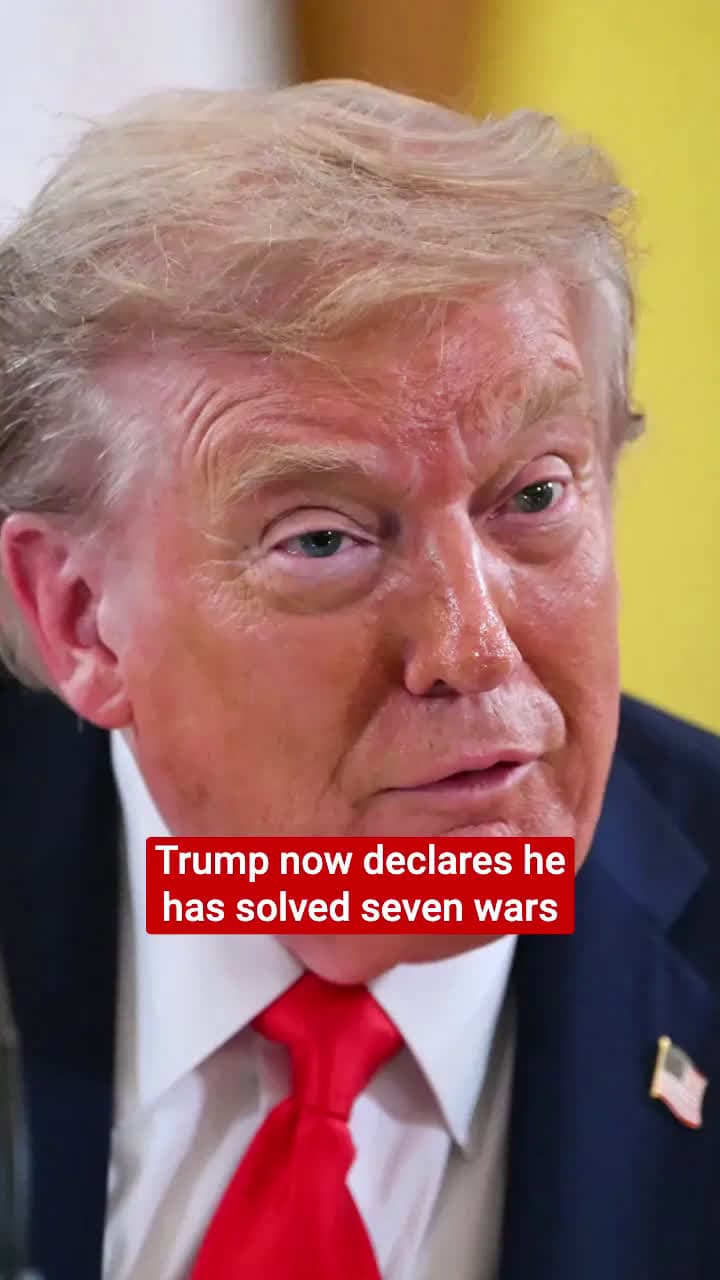cover for During a call with Fox & Friends on Tuesday, Donald Trump now claims that his administration had “solved seven wars” in his second term.On Monday, the president had boasted of ending “six wars” in as many months.He did not el...