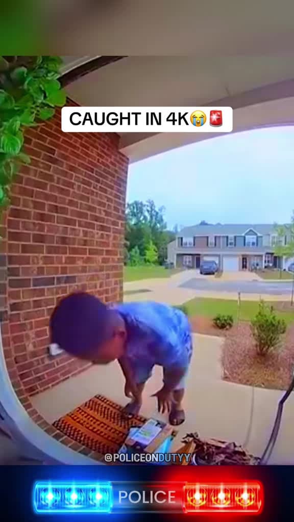 cover for When the thief gets caught and just starts waving 😂 #CaughtOnCamera #Police #PackageTheft