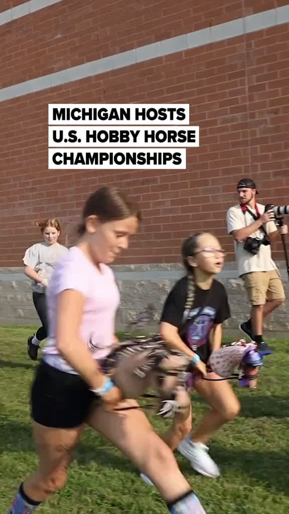 cover for Don't tell them it's not a sport! Hobby horse riders and makers from across the country and around the world rode into Almont, Michigan last weekend for the second annual U.S. Hobby Horse Championships. Contestants competed in ...