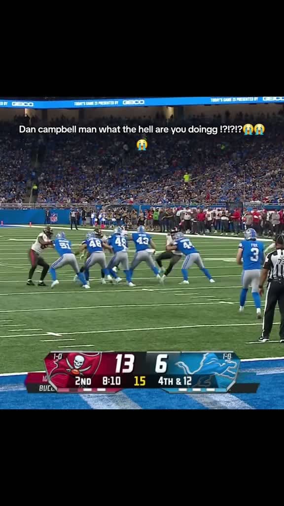 cover for Unbelievable NFL moment! 😭🔥 #NFL #Lions #Bucs #Football
